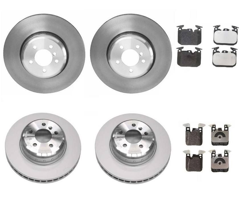 BMW Brake Kit - Pads and Rotors Front &  Rear (370mm/345mm)